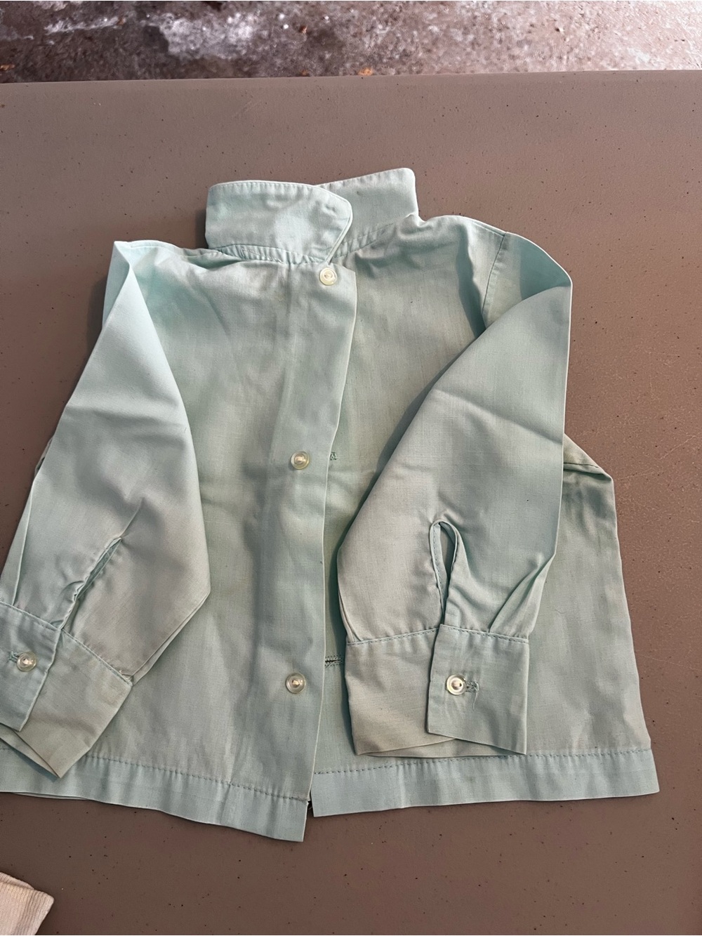 Vintage Children's Light Mint Button-Up Jacket